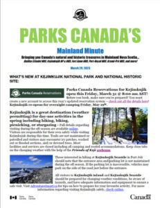 Parks Canada Mainland Minute March 29 2023